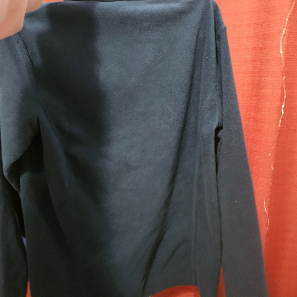 Lands End Navy Blue Quarter-Zip Pullover - Picture 4 of 4